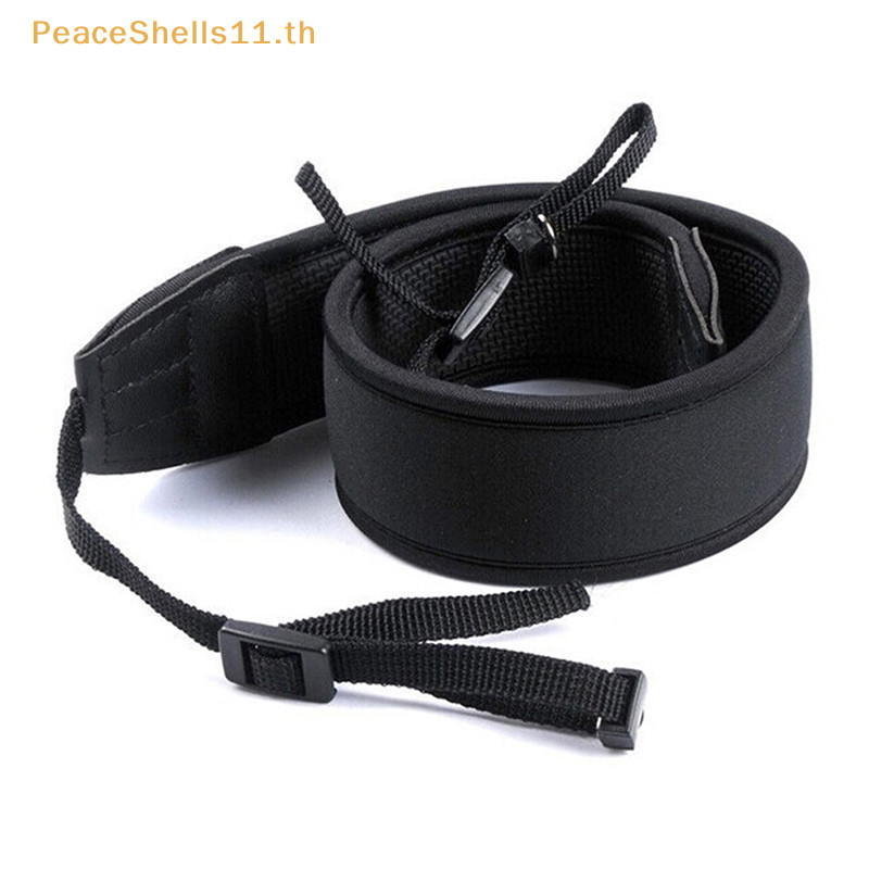 Peaceshells สายคล้องคอ สะพายไหล่ กันลื่น ปรับได้ สีดํา สําหรับกล้องดิจิทัล DSLR