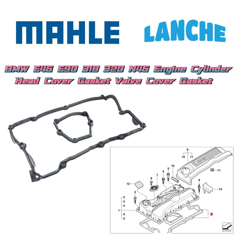 Mahle ปะเก็นฝาครอบวาล์วเครื่องยนต์ สําหรับ BMW E46 E90 318 320 N46 11120032224