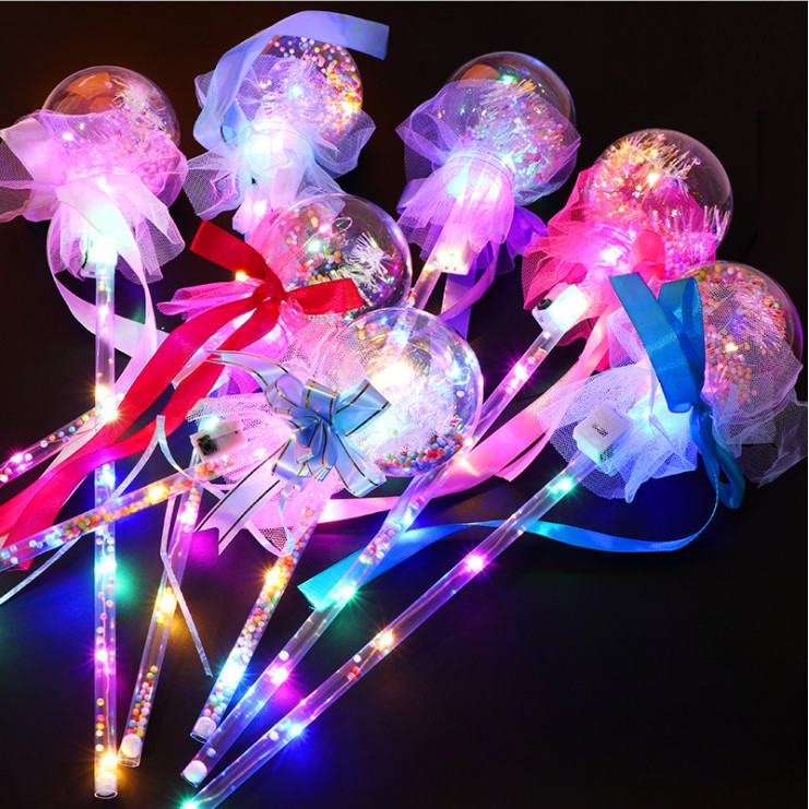 ใหม่ Luminous Fairy Stick การ์ตูน Magic Stick ของเล่นเด็ก o Ball Star Sky Ball Night Market โปรโมชั่