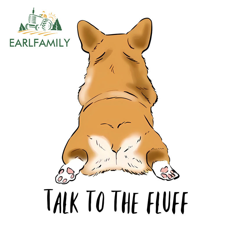 Earlfamily สติกเกอร์ไวนิล ลายการ์ตูนสัตว์น่ารัก กันน้ํา สําหรับติดตกแต่งหน้าต่างรถยนต์ 13 ซม.