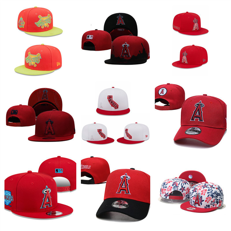 Mlb Los Angeles Angels เบสบอลหมวกปีกแบนหมวกฮิปฮอปหมวกเกาหลีหมวกกันแดดหมวกปรับได ้