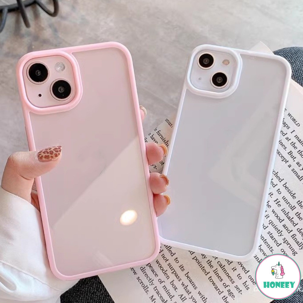 เคสโทรศัพท์มือถือ TPU นิ่ม แบบใส กันกระแทก สีแคนดี้ สําหรับ iPhone 14 13 12 11 Pro Max XR 8 7 Plus