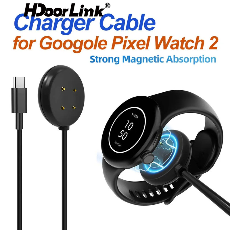 Hdoolink อะแดปเตอร์แท่นชาร์จสมาร์ทวอทช์ USB สําหรับ Google Pixel Watch 2 Smart Watch2