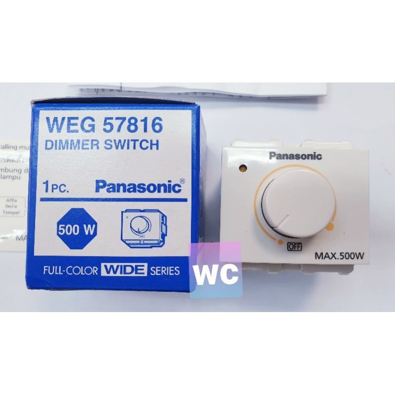 ดรีมเมอร์ Panasonic สวิทซ์หรี่ไฟ พานาโซนิค Dimmer Switch 500 วัตต์ WEG57816 Full-Color Wide Series