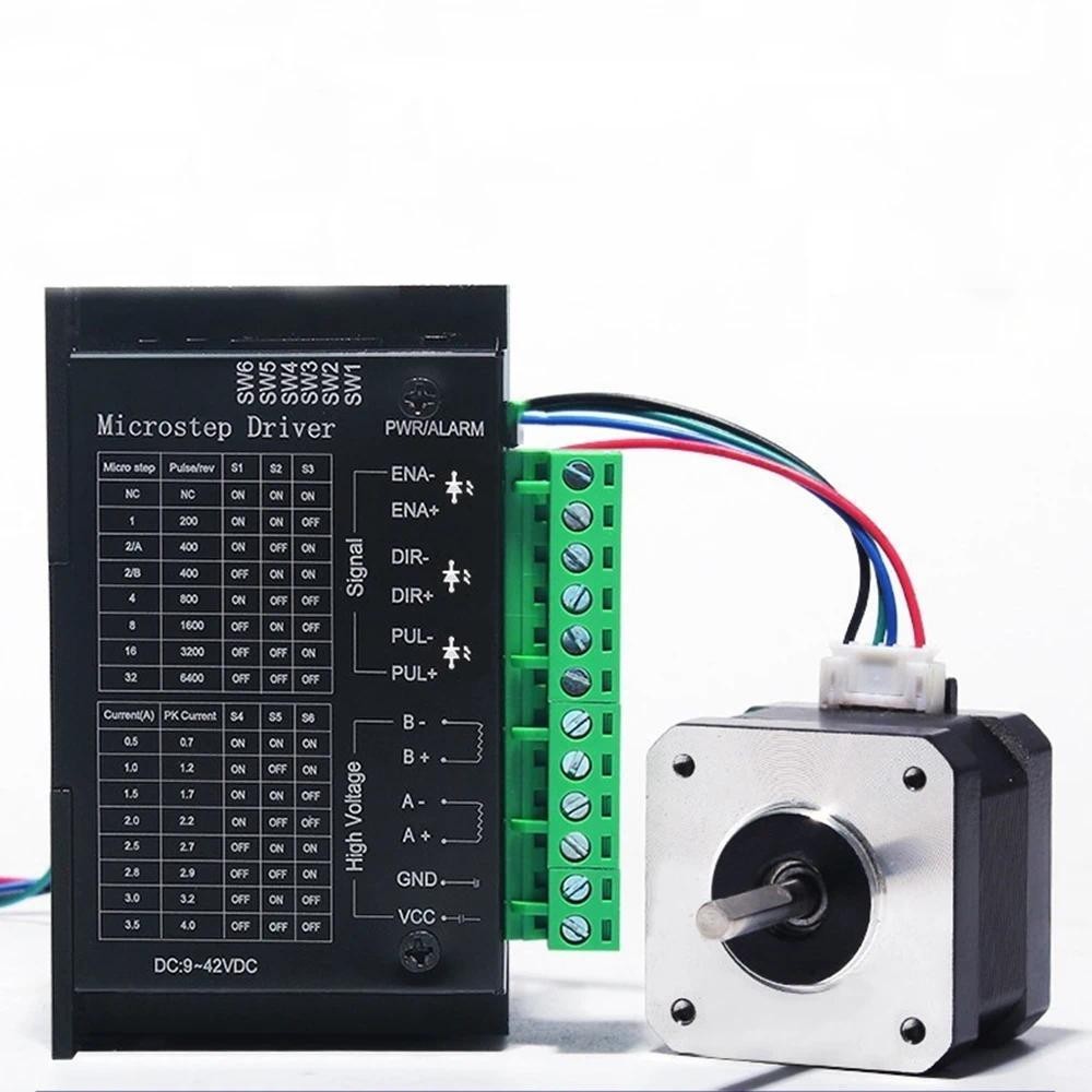 Nema17 สเต็ปมอเตอร์ไฮบริด 42 42BYGH60 60 มม. 1.7A 0.75N.M + 4.0A TB6600 สําหรับเครื่องพิมพ์ 3d CNC
