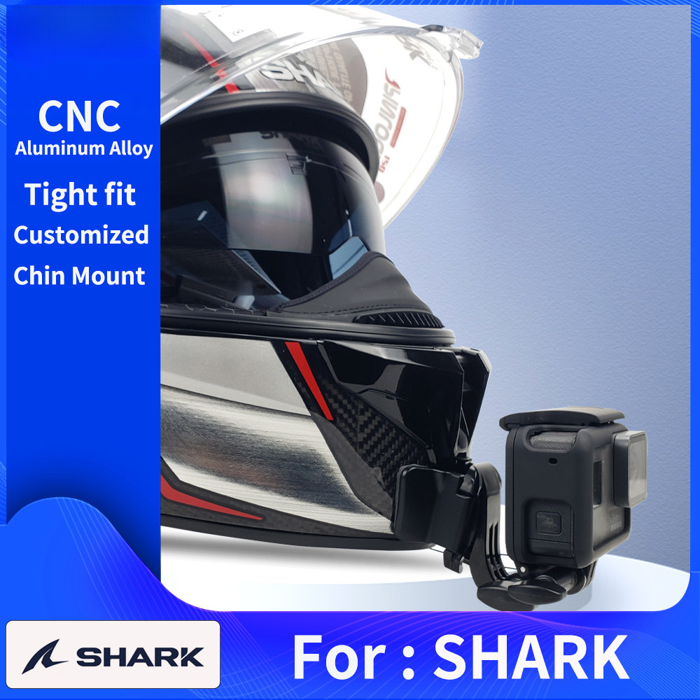 อุปกรณ์เสริมเมาท์ยึดหมวกกันน็อคอลูมิเนียม สําหรับ Shark race R GP SPARTAN-GT D-SKWAL2 GoPro Insta360 Dji