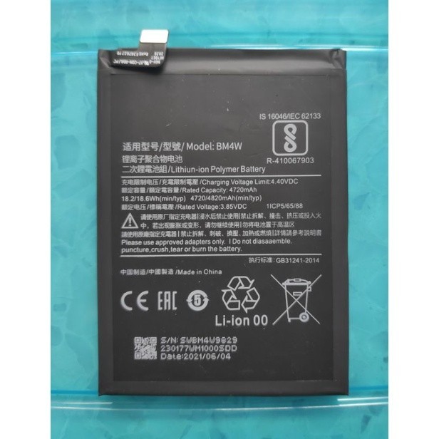 เครื่องมือซ่อมแบต 🐳 แบตเตอรี่ Xiaomi Mi 10T Lite 5G Redmi Note 9 Pro 5g Battery Model BM4W