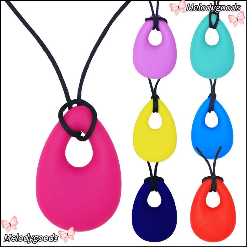 Melodg สร้อยคอยางกัด เคี้ยวได้ ของขวัญสําหรับเด็กทารก ป้องกันออทิสติก ADHD