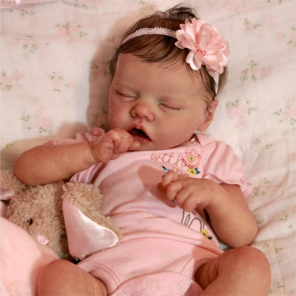 Bebe Reborn ตุ๊กตาเด็กทารกแรกเกิด ซิลิโคนนิ่ม 18 นิ้ว