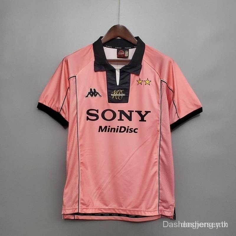 เสื้อกีฬาแขนสั้น ลายทีมชาติฟุตบอล Juventus 1997-1998 ชุดเยือน สไตล์เรโทร ชุดเยือน