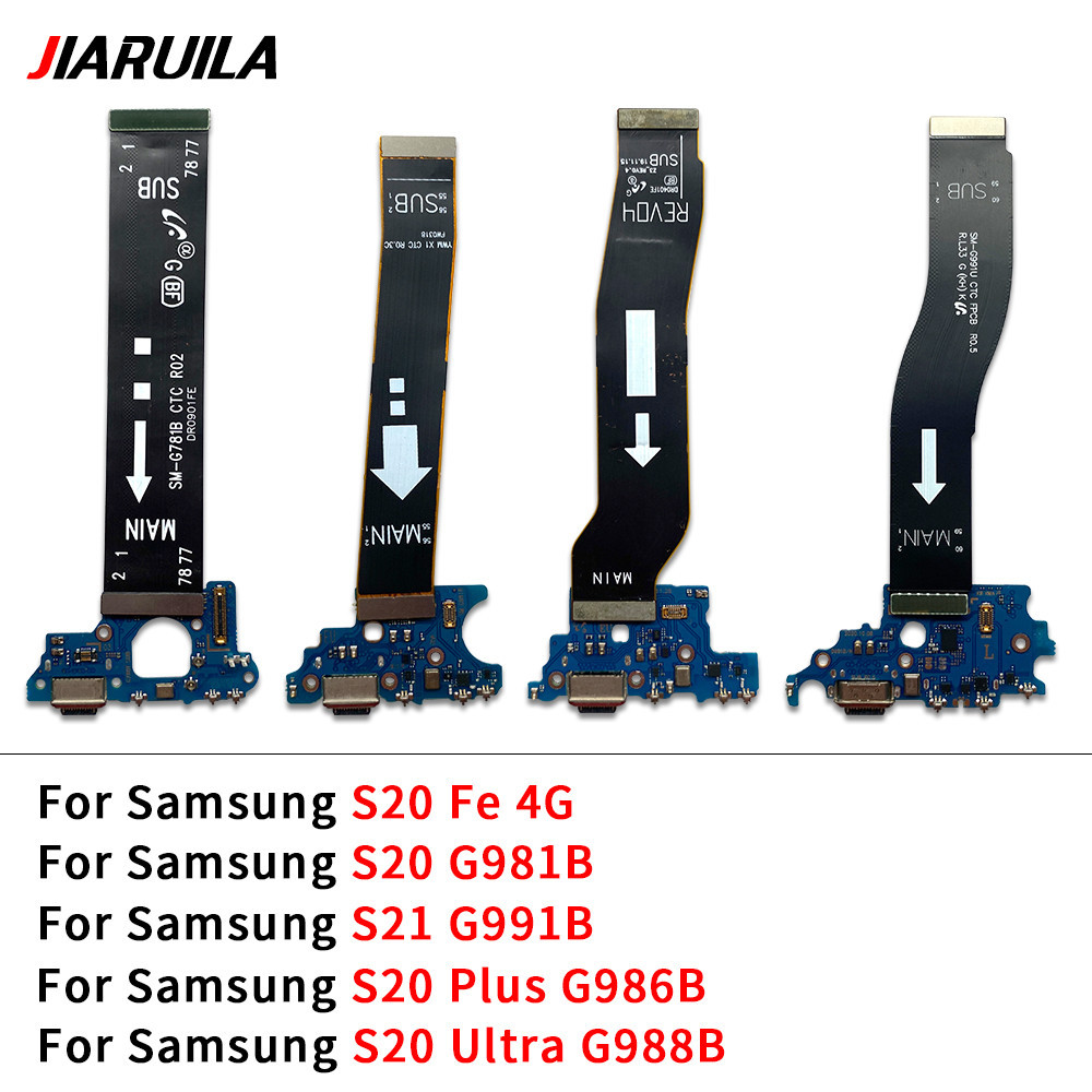 บอร์ดเชื่อมต่อสายชาร์จ USB สําหรับเมนบอร์ด Samsung S20 Fe 4G G780 S20 Plus Ultra G981B G986B G988B S21 G991B
