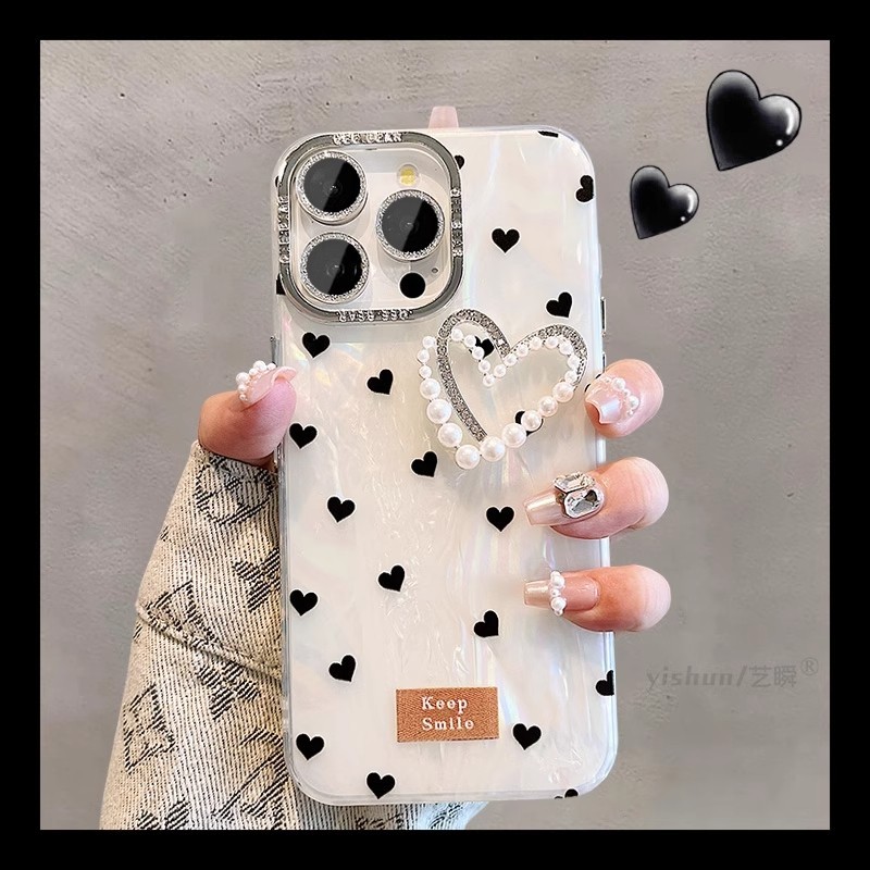 เคสโทรศัพท์มือถือแบบเพิร์ลสเตอริโอแบบใหม่1เคสโทรศัพท์มือถือแบบรวมทุกอย่างสำหรับ iphone15/14/13/12/11