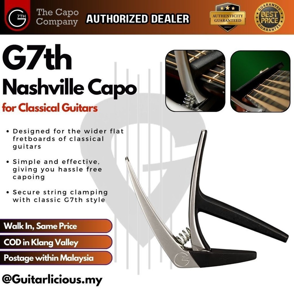 G7th Nashville C23043 Guitar Capo สําหรับกีตาร์คลาสสิก - G7 / C23043 / C 23043