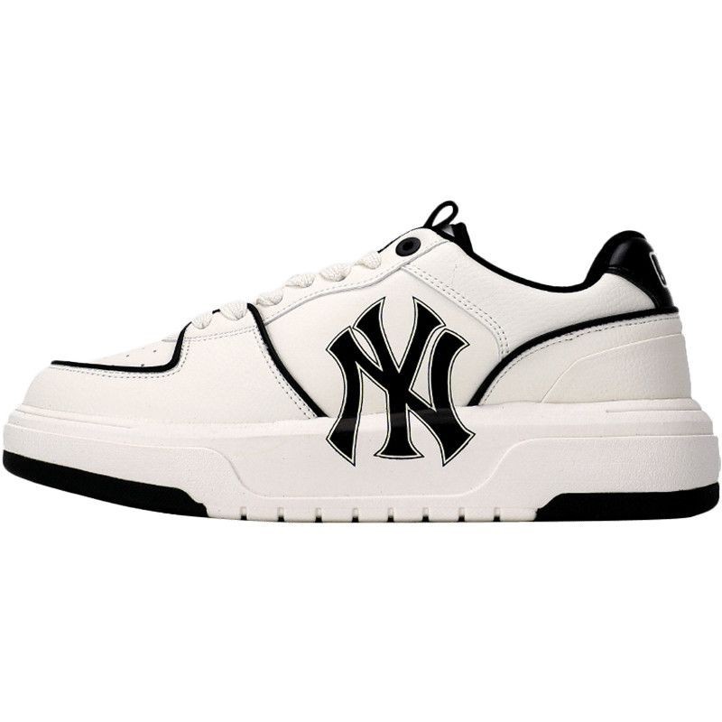 รองเท้ารุ่น MLB Yankees รุ่นเกาหลีรองเท้าผ้าใบชายและหญิงรองเท้าเพิ่มความสูงย้อนยุคสำหรับคู่รัก