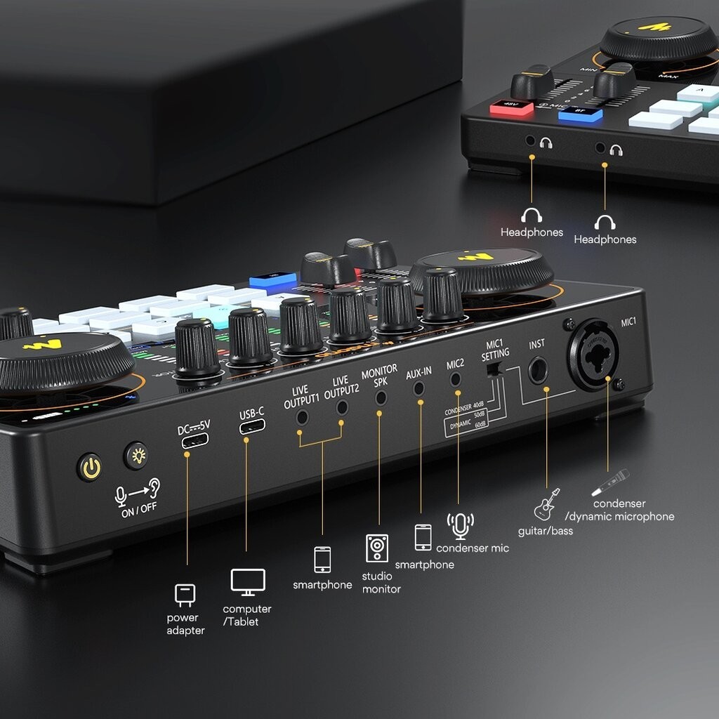 ส่งด่วน ศูนย์ไทย Maono AU-AME2 / Maono Maonocaster AU-AME2A Maonocaster Studio Audio Interface Mixer