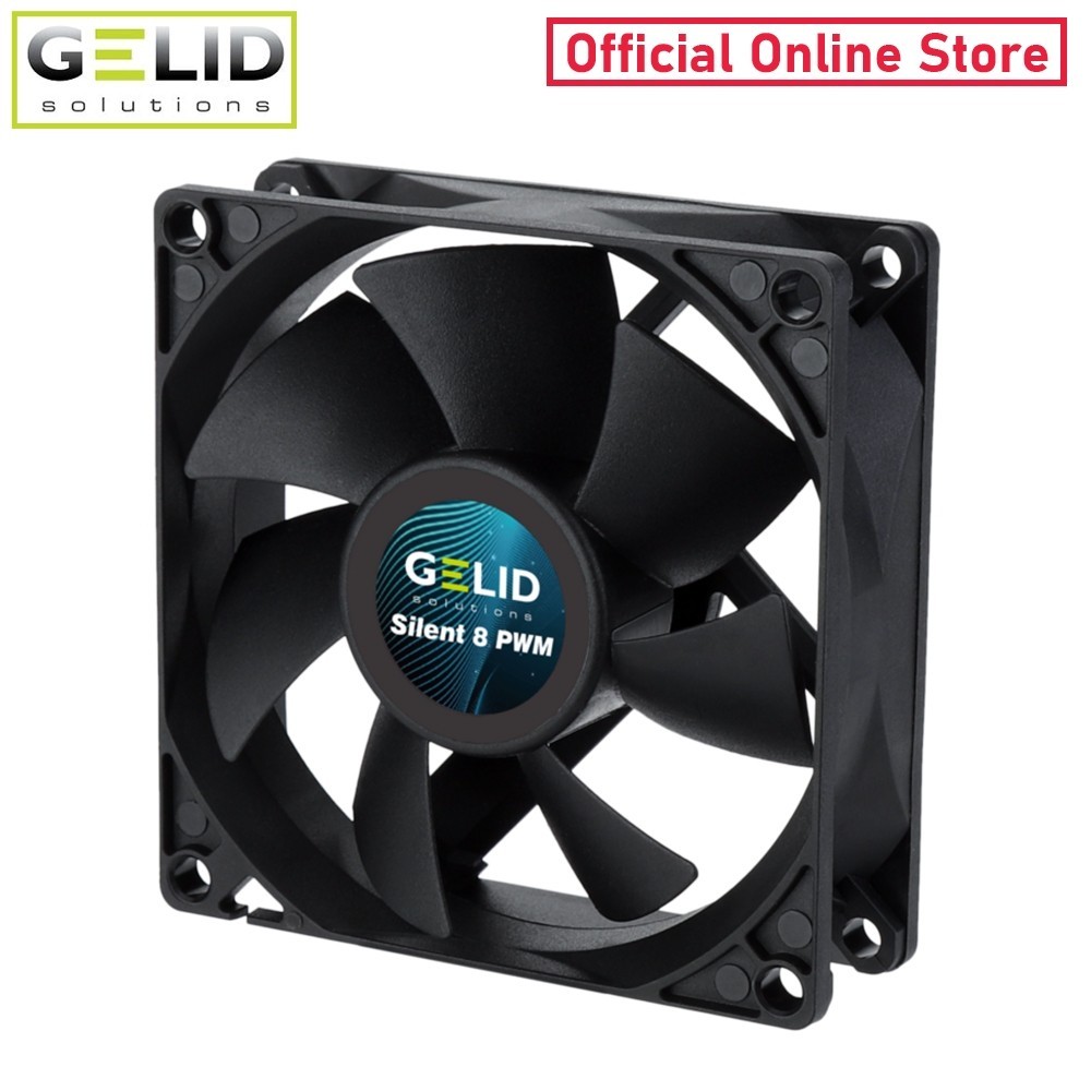 [Gelid Solutions Store] Silent 8 PWM Black PC Fan Case size 80 mm. ประกัน 3 ปี (FN-PX08-21)