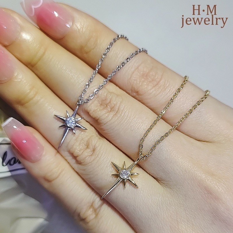 สร้อยคอ Shining Single XINGX Eight Awn Star All-Match สร้อยคอ