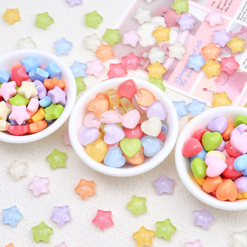 เครื่องประดับ กิ๊บติดผมเรซิ่น ลายการ์ตูนดาวน้อย สีสันสดใส แบบสร้างสรรค์ diy