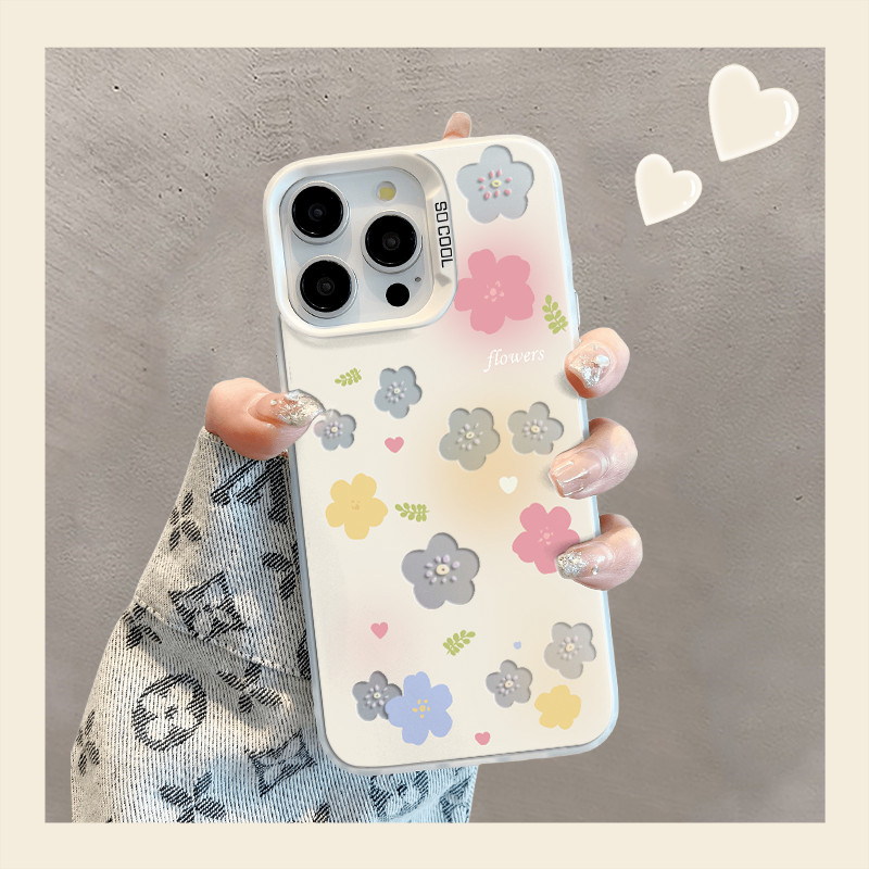 เคสโทรศัพท์มือถือแบบนิ่ม ใส กันกระแทก ลายดอกไม้จิ๋ว สําหรับ iPhone 15 14 13 12 11 Pro Max X Xr Xs Max 7 8 Plus SE2020 Realme OPPO VIVO Redmi