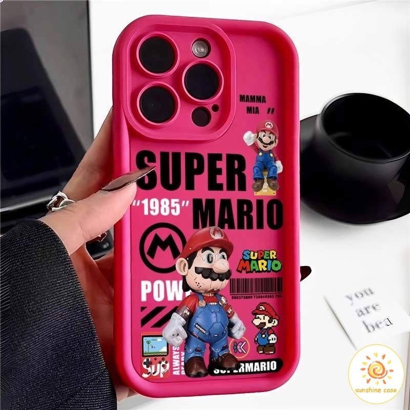 เคสโทรศัพท์มือถือ กันตกสี่มุม ลายหุ่นยนต์มาริโอ้ สําหรับ รูปที่ 4
