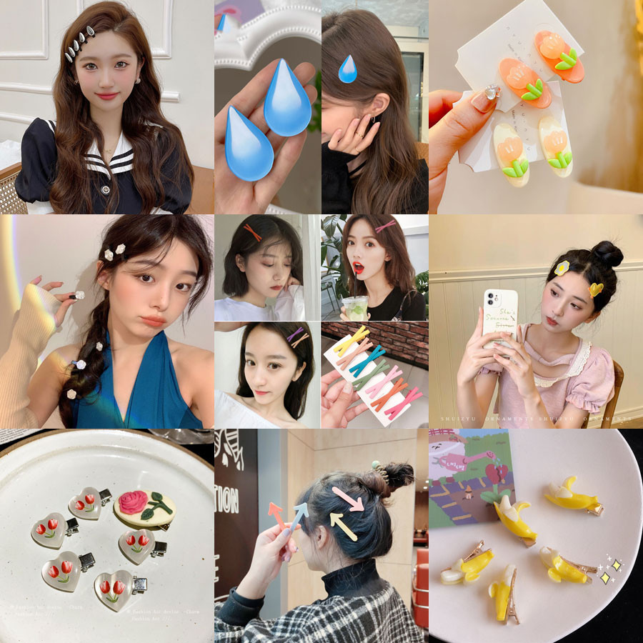 กิ๊บติดผม รูปดอกทิวลิป ดอกคามิเลีย สีขาว แบบเรียบง่าย สไตล์เกาหลี และญี่ปุ่น สําหรับผู้หญิง