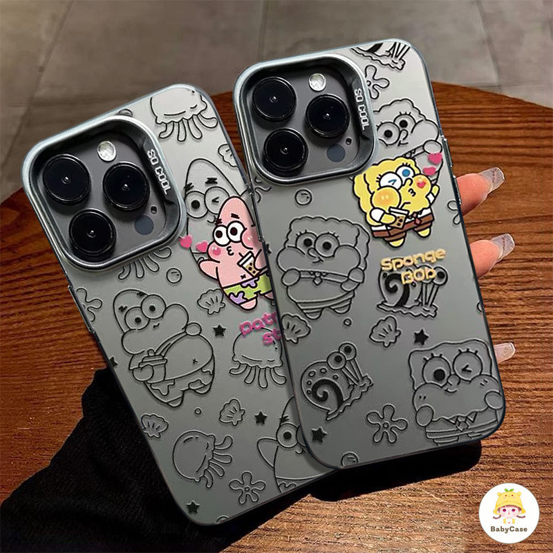 เคสนิ่มลายการ์ตูน Graffiti Patrick Star SpongeBob สำหรับ iPhone 7Plus 11 15 13 14 12 Pro Max 15 7 14 8 Plus XS XR X Max
