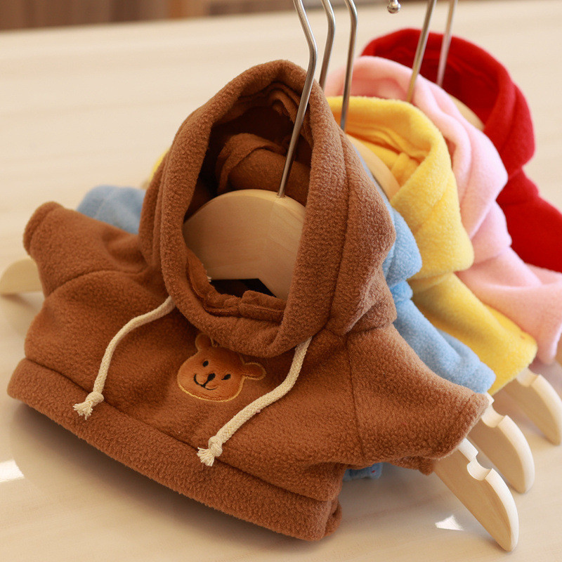 เสื้อกันหนาว มีฮู้ด ลายการ์ตูนหมี ขนาด 20 ซม. สําหรับตุ๊กตา DIY
