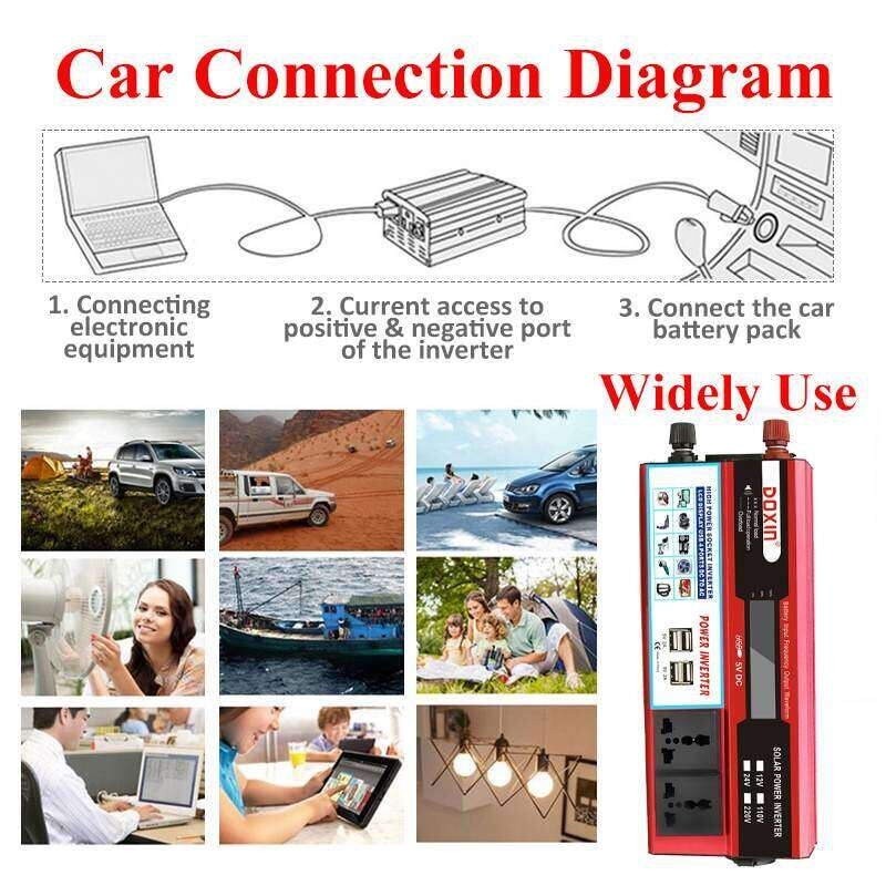 อินเวอร์เตอร์ 6000W อินเวอร์เตอร์เพียวซายเวฟ inverter pure sine wave หม้อแปลงไฟ 12v to 220v แปลงไฟรถเป็นไฟบ - รูปที่ 4
