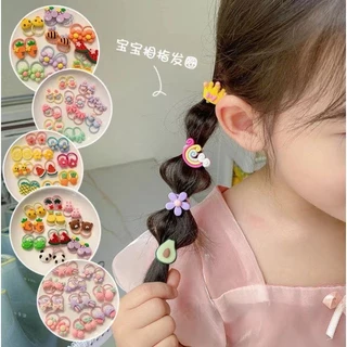 10ชิ้น x ยางรัดผม แฟนซี ใหม่ล่าสุด S0249 ยางรัดผมเกาหลี ความยืดหยุ่นสูง ยางมัดผม ยางรัดผมเด็ก