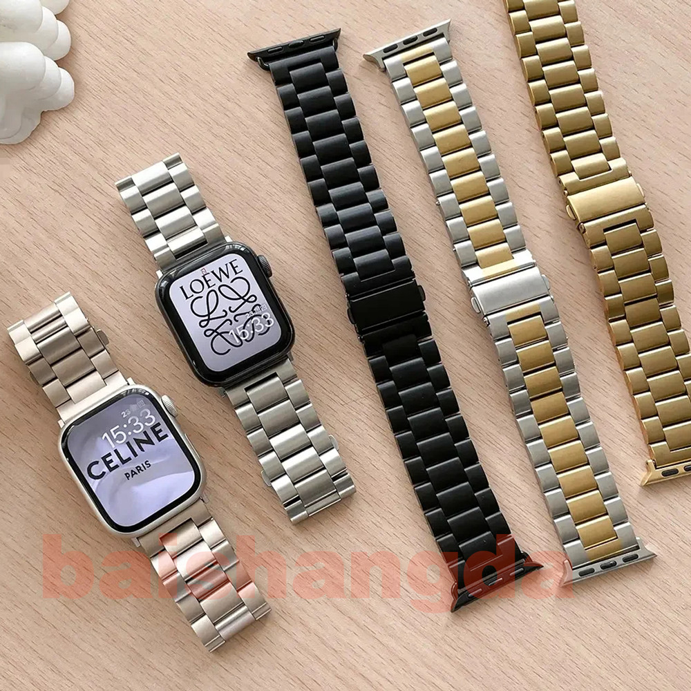 สายนาฬิกาข้อมือสเตนเลส หรูหรา สําหรับ Iwatch 7 8 41 มม. 45 มม. Iwatch Ultra 49 มม. 38 40 42 44 มม. 6 SE 5 4 3