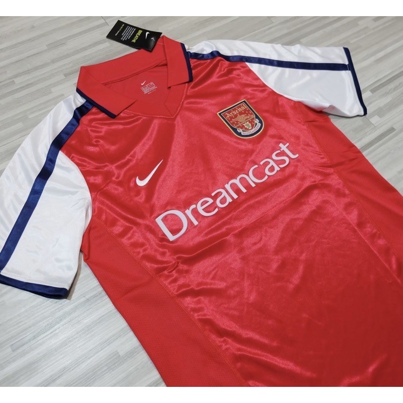 Arsenal 2000/2002 Home เสื้ออาร์เซนอลย้อนยุค เสื้อบอลอาร์เซนอลรุ่นเก่า เสื้ออาร์เซนอลDreamcast
