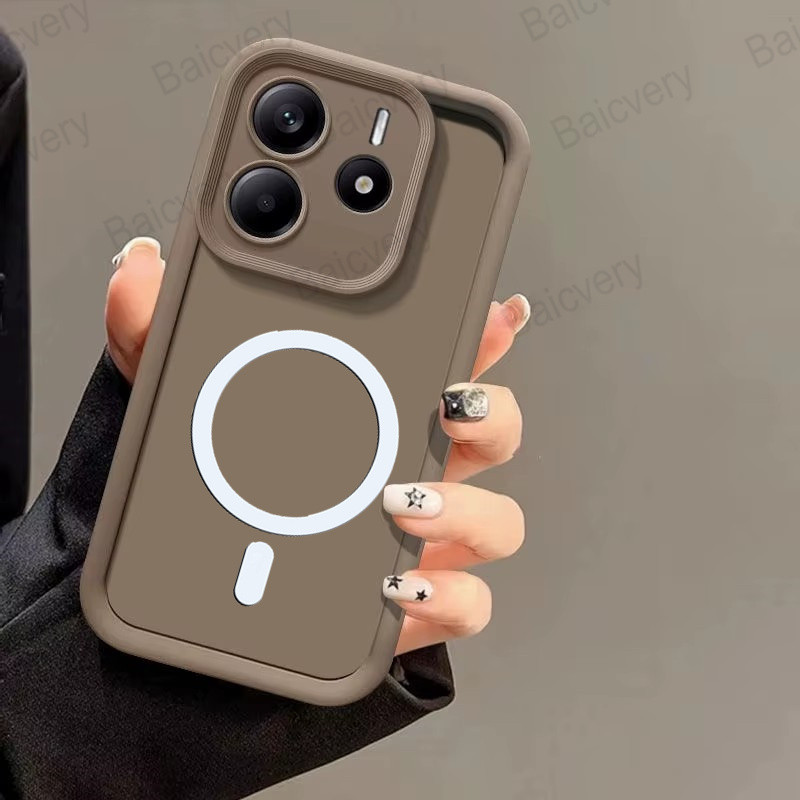 สําหรับ Redmi NOTE 14 4G สีสัน TPU ซิลิโคนฝาครอบ Shock Proof ป้องกัน Fundas Coque พร้อมสติกเกอร์แม่เหล็ก ราคา ถูกที่สุด ดีลบีเคเค แกลเลอรีภาพที่ 4