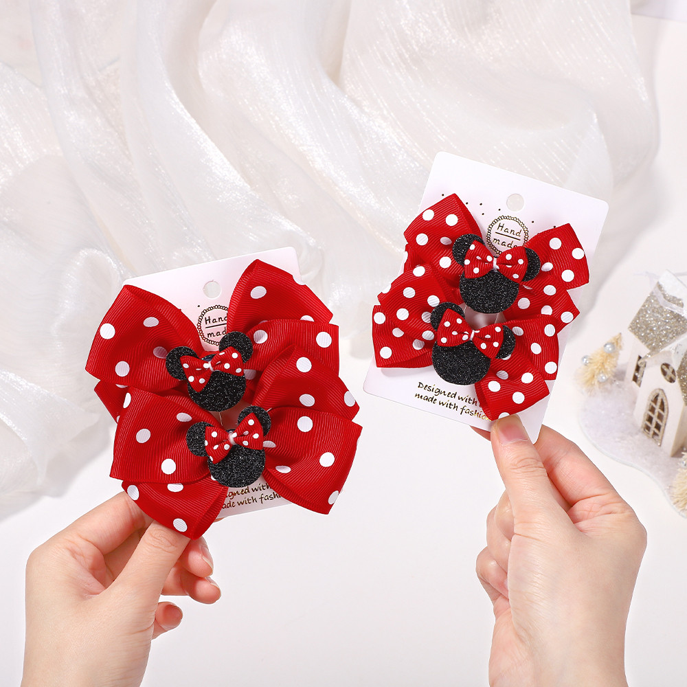 2pcs น่ารัก Jojo Bow Hairclip สําหรับเด็กอุปกรณ์เสริมผมเด็ก Hairpins การ์ตูนที่ละเอียดอ่อนสาว Barrette Party ผมสวยเครื่องประดับ