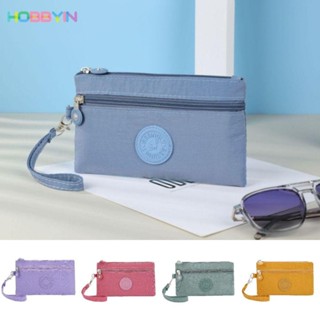 HOBBYIN กระเป๋าสตางค์ ผ้าไนล่อน แต่งซิป แบบพกพา เหมาะกับของข…