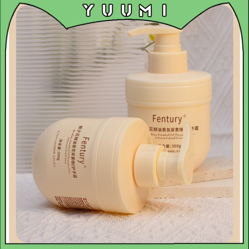 Fentury Gardenia น้ํามันหอมระเหยกลิ่นหอมวิตามินอียูเรียครีมทามือความจุขนาดใหญ่ Moisturizing Moisturizing 300g