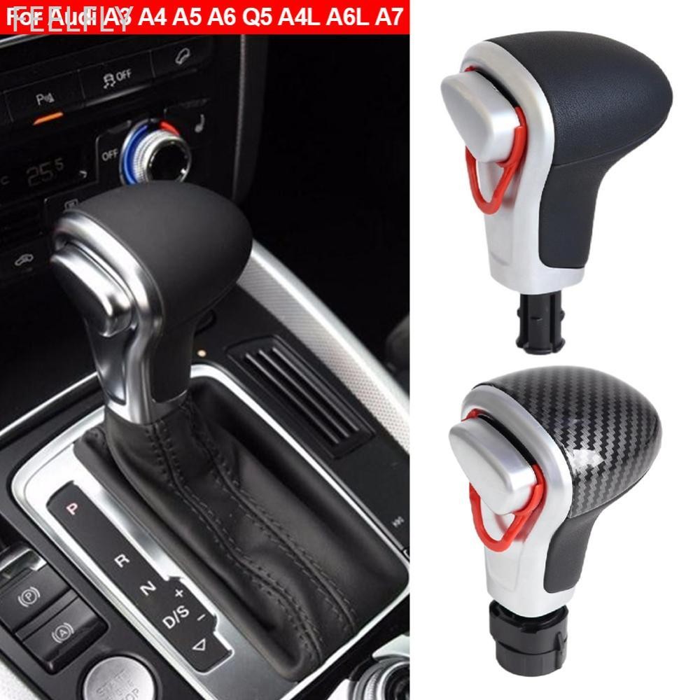 Feelfly รถอัตโนมัติ Shift Knob เกียร์ Shift Knob Head Lever หนัง Shift Knob Stick สําหรับ Audi A3 A4