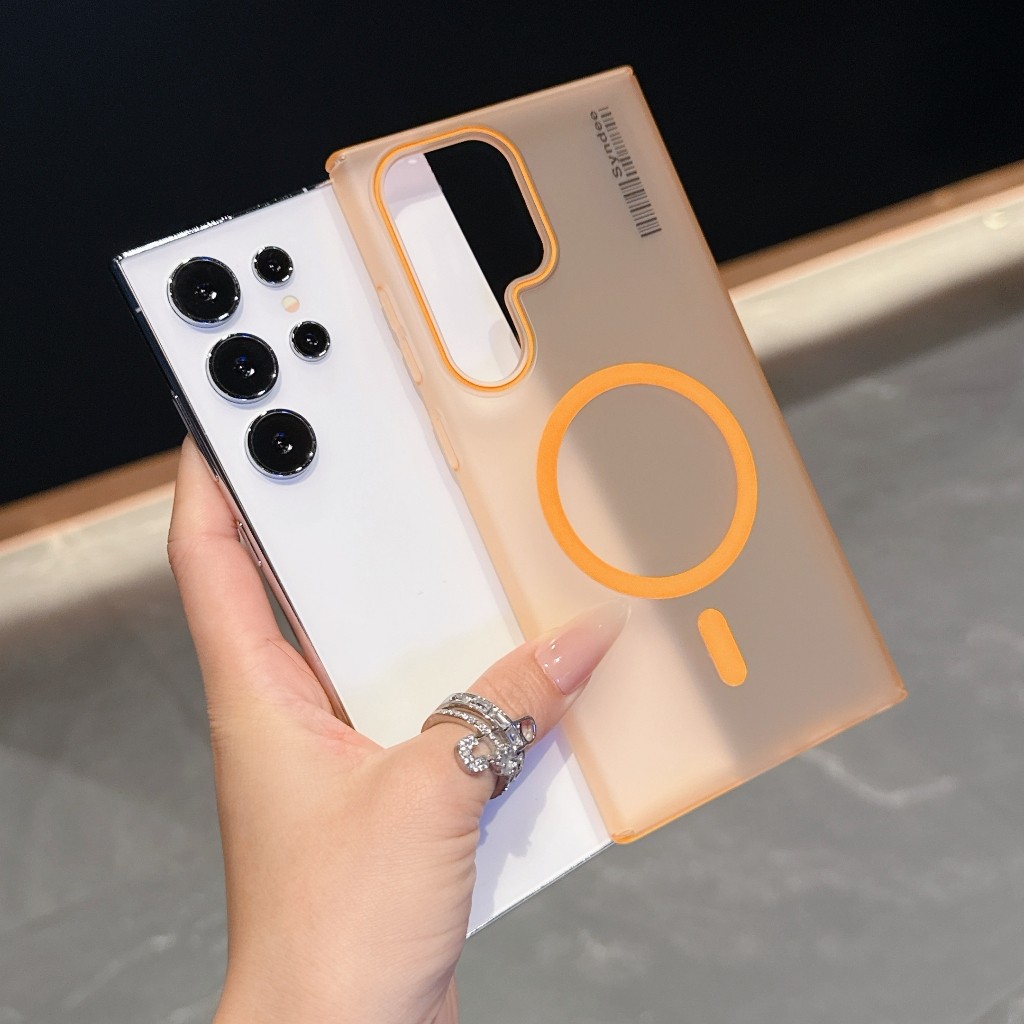Case S24ultra เคส ผิวด้าน แม่เหล็ก ชาร์จไร้สาย สำหรับ Samsung  A07 A17 A36 A56 A26 A55 5G A06 A16 S24 S23 S25 Ultra FE ราคา ถูกที่สุด ดีลบีเคเค แกลเลอรีภาพที่ 7
