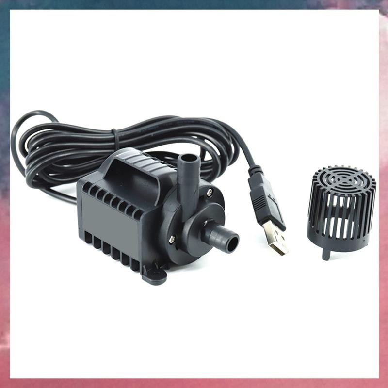 5v Submersible ปั๊มน้ํา 0-600L/H ปั๊มน้ําพุขนาดเล็ก 8 ระดับปรับ 0-7.2ft ยก USB ชาร์จสําหรับสระว่ายน้