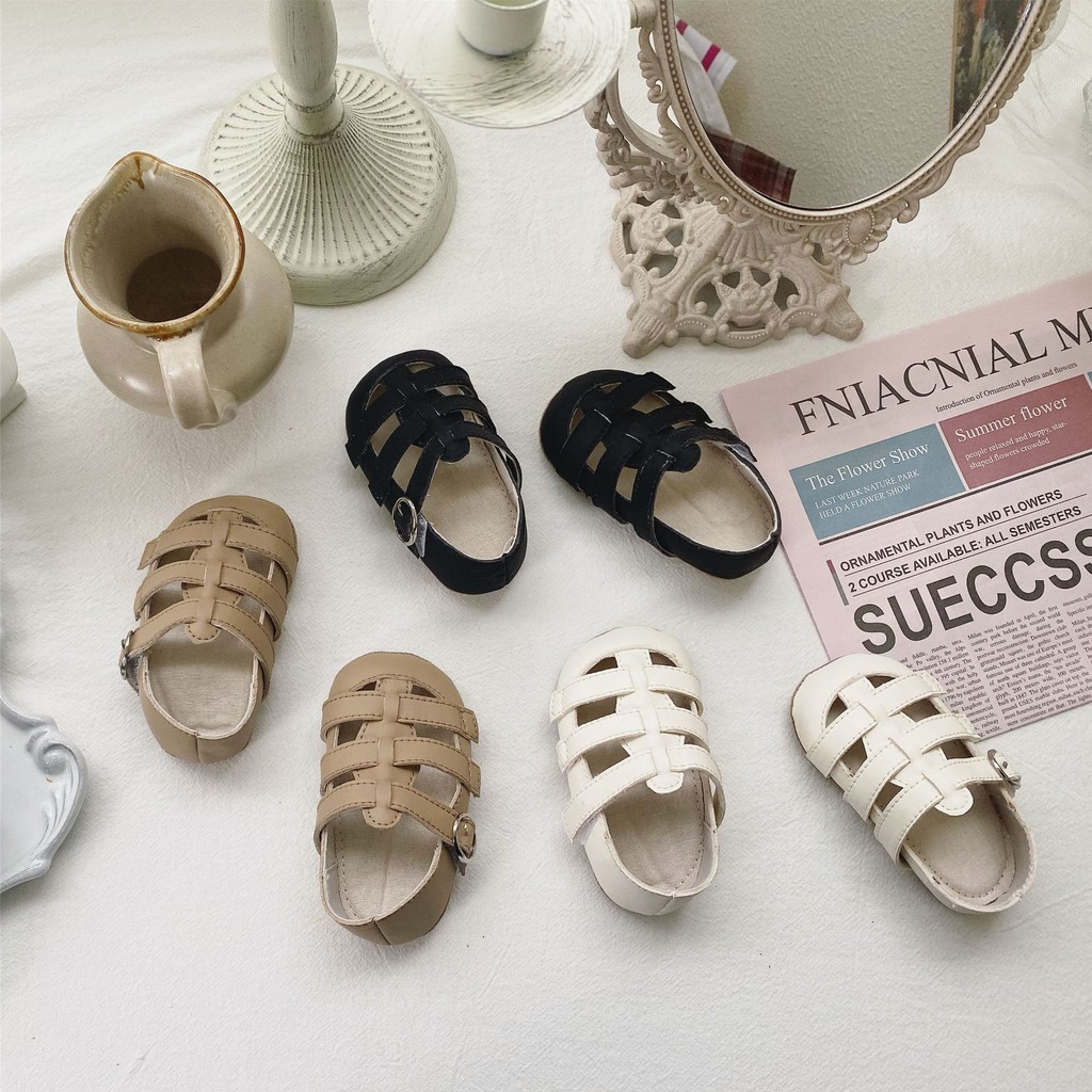 สไตล์ใหม่เด็กทารกเด็กวัยหัดเดิน Hollow Soft-Soled ด้านหน้ารองเท้าเด็กรองเท้าแตะ