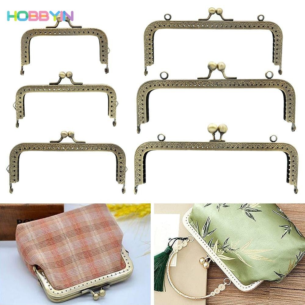 HOBBYIN Clasp กรอบโลหะวินเทจ Kiss Clasp สําหรับกระเป๋า มินิฮาร์ดแวร์ ล็อค DIY Craft