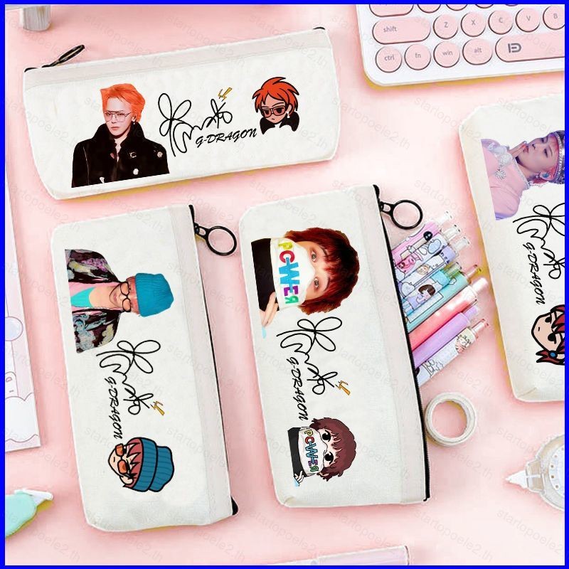 Kira BIGBANG GD G-DRAGON POWER ผ้าใบดินสอปากกากระเป๋าเก็บขนาดใหญ่ความจุนักเรียนกระเป๋าเครื่องเขียน