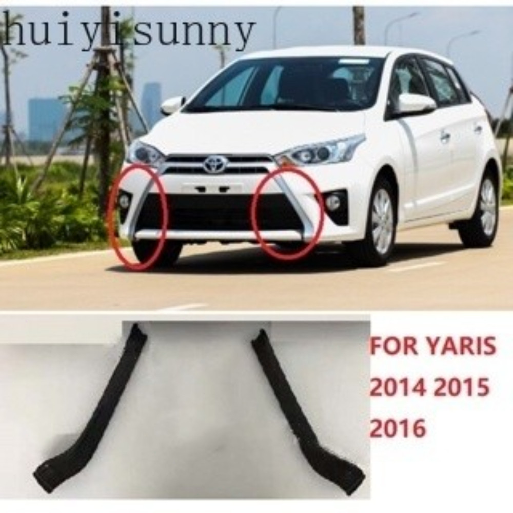 Huiyisunny  กระจังหน้ารถยนต์สีดำรถยนต์ Toyota YARIS 2014 2015 2016ฝาครอตกแต่งรถยนต์ตกแต่งกรอมาตรฐาน1ชุด