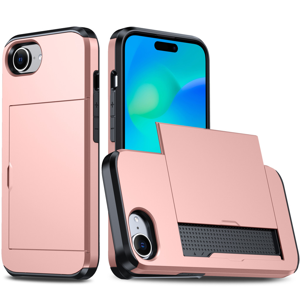 Luxury สไลด์ช่องใส่การ์ดฝาครอบโทรศัพท์สําหรับ Apple iPhone 17e 2026 16e SE 2025 สําหรับ iPhone SE4 S