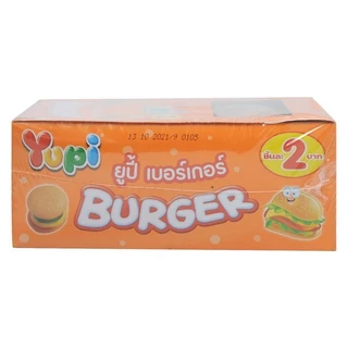 ยูปี้ กัมมี่ ขนมเยลลี่ เบอร์เกอร์ รสผลไม้ต่างๆ 24 ชิ้น (1 กล่อง) Yupi Gummy Burger
