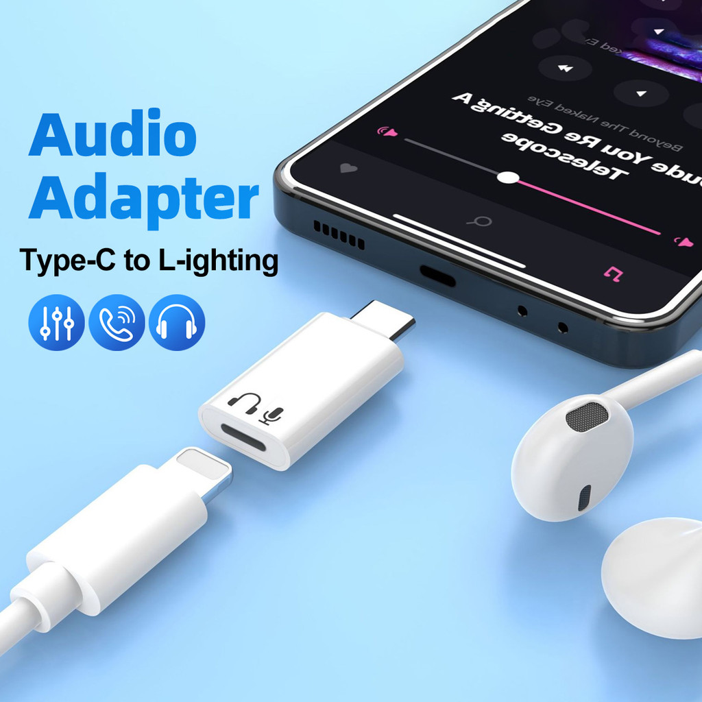 ประเภท C ถึง iOS Aux และ Fast Charge Adapter สําหรับ i/-โทรศัพท์ 16 15 Pro Max USB C แจ็คอะแดปเตอร์สายชาร์จอุปกรณ์เสริม