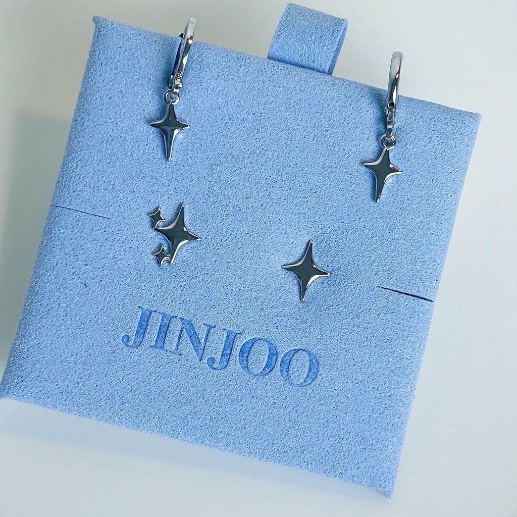 Jinjoo✨ต่างหูดาวสี่แฉกวิบวับ ดีไซน์แปลกใหม่ เท่ So cool 😎 รหัส EE90