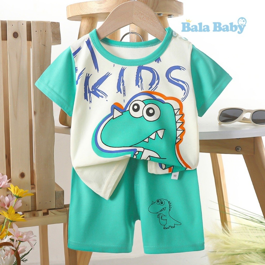 เสื้อผ้าเด็ก ชุดเซทเสื้อแขนสั้น+กางเกงขาสั้น ชุดเด็กลายการ์ตูน น่ารักๆ ผ้าcotton DXT38 - รูปที่ 4