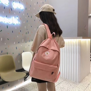 (พร้อมส่ง)J10110กระเป๋าเป้สะพายหลัง กระเป๋านักเรียน จุของได้เยอะ ลายดอกเดซี่ สไตล์เกาหลี สําหรับนักเรียน