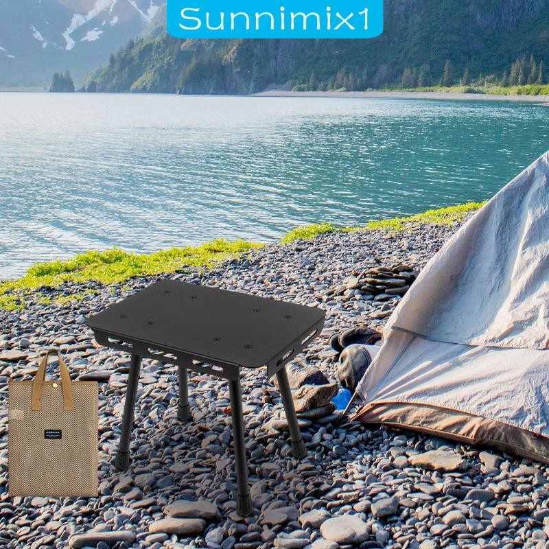 [Sunnimix1] โต๊ะชายหาด เฟอร์นิเจอร์ น้ําหนักเบา พับได้ สําหรับตกปลา แบกเป้ สนามหลังบ้าน