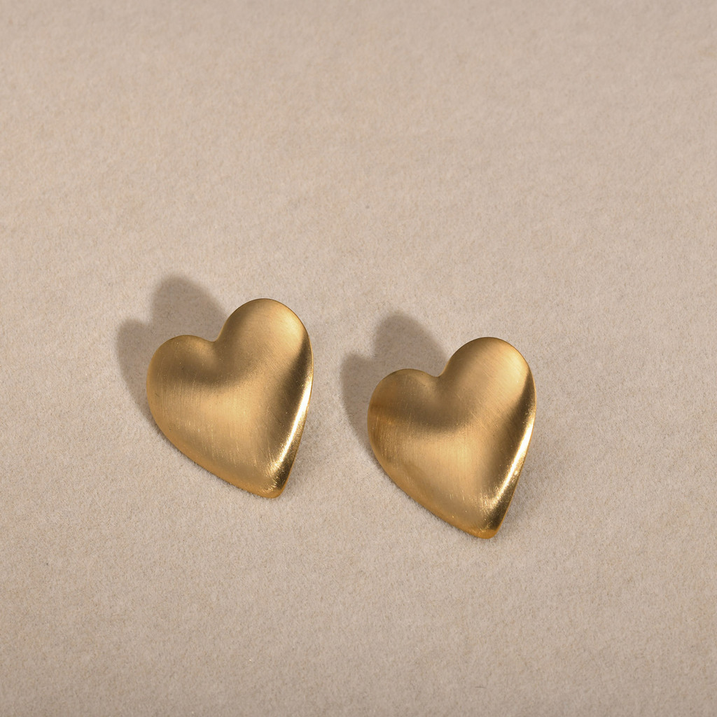 Vnox حلق قلب مطلي ذهب 18K — صورة 7